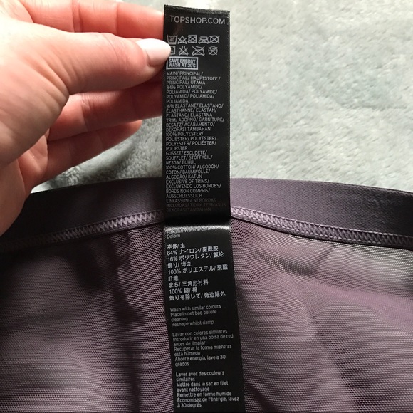 Topshop Mauve Embroidered Mesh Cutout Underwear - Picture 6 of 7